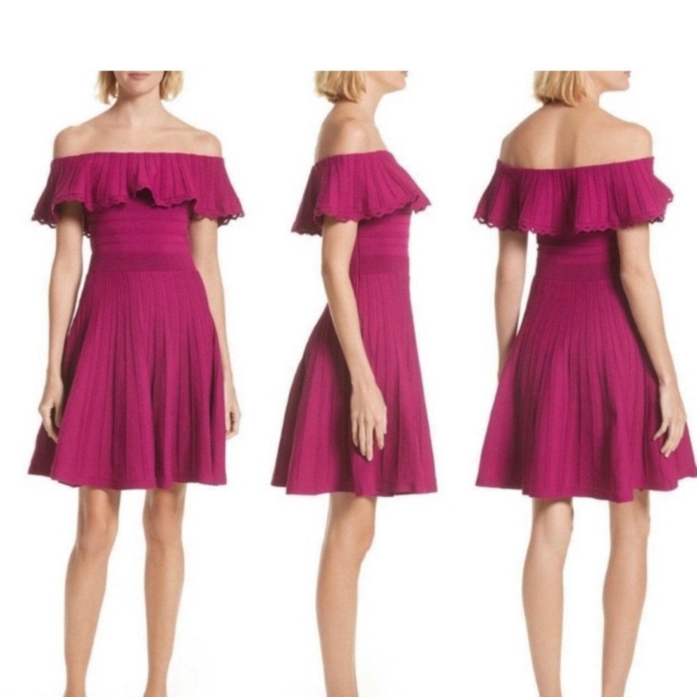 Ted Baker London Dilpree Off Shoulder Knit Dress